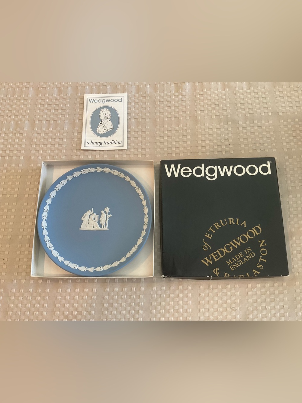Wedgwood Blue Jasperware Coupe Plate